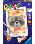 Комплект за рисуване по номера Ravensburger CreArt - Прекрасна миеща мечка