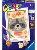Комплект за рисуване по номера Ravensburger CreArt - Прекрасна миеща мечка