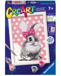 Комплект за рисуване по номера Ravensburger CreArt - Пухкаво зайче