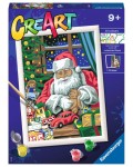 Комплект за рисуване по номера Ravensburger CreArt - Работилницата на Дядо Коледа