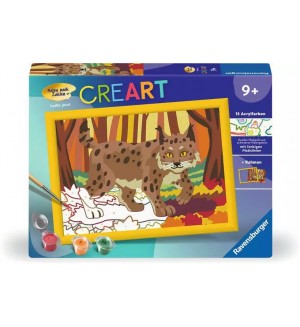Комплект за рисуване по номера Ravensburger CreArt - Рис в есенната гора