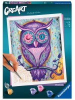Комплект за рисуване по номера Ravensburger CreArt - Сънуващият бухал