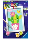 Комплект за рисуване по номера Ravensburger CreArt - Щастлив Кактус