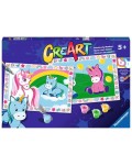 Комплект за рисуване по номера Ravensburger CreArt - Щастливи еднорози