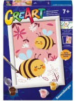 Комплект за рисуване по номера Ravensburger CreArt - Щастливи пчелички