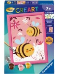 Комплект за рисуване по номера Ravensburger CreArt - Симпатични земни пчели