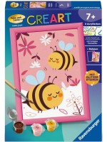 Комплект за рисуване по номера Ravensburger CreArt - Симпатични земни пчели