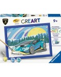 Комплект за рисуване по номера Ravensburger CreArt - Синьо Ламборгини