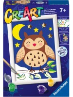 Комплект за рисуване по номера Ravensburger CreArt - Сладък бухал