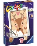Комплект за рисуване по номера Ravensburger CreArt - Сладък елен