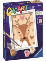 Комплект за рисуване по номера Ravensburger CreArt - Сладък елен