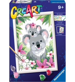 Комплект за рисуване по номера Ravensburger CreArt - Сладка коала
