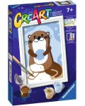 Комплект за рисуване по номера Ravensburger CreArt - Сладка видра