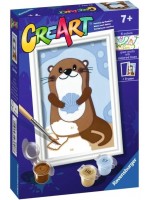 Комплект за рисуване по номера Ravensburger CreArt - Сладка видра