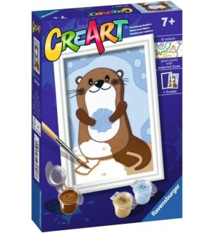 Комплект за рисуване по номера Ravensburger CreArt - Сладка видра