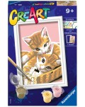Комплект за рисуване по номера Ravensburger CreArt - Сладки котета