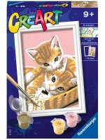 Комплект за рисуване по номера Ravensburger CreArt - Сладки котета