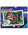 Комплект за рисуване по номера Ravensburger CreArt - Сладки ленивци