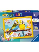 Комплект за рисуване по номера Ravensburger CreArt - Цветни папагали