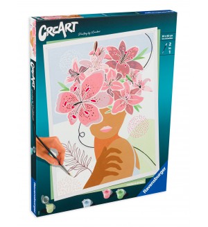 Комплект за рисуване по номера Ravensburger CreArt - Цветя в ума ми
