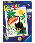 Комплект за рисуване по номера Ravensburger CreArt - Тукан в джунглата
