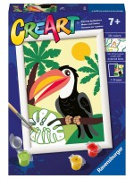 Комплект за рисуване по номера Ravensburger CreArt - Тукан в джунглата