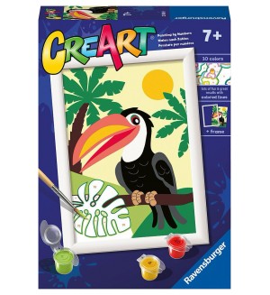Комплект за рисуване по номера Ravensburger CreArt - Тукан в джунглата