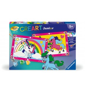 Комплект за рисуване по номера Ravensburger CreArt - Вълшебни понита