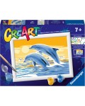 Комплект за рисуване по номера Ravensburger CreArt - Възхитителни делфини