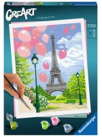 Комплект за рисуване по номера Ravensburger - Пролет в Париж