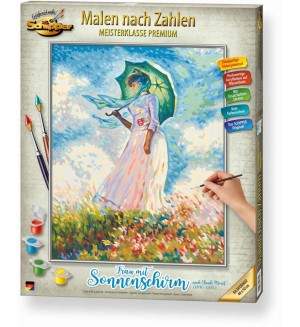 Комплект за рисуване по номера Schipper - Дама с чадър