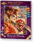 Комплект за рисуване по номера Schipper - Карнавал във Венеция