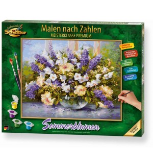 Комплект за рисуване по номера Schipper - Летни цветя
