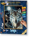 Комплект за рисуване по номера Schipper - Вълци