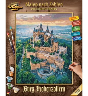 Комплект за рисуване по номера Schipper - Замъкът Хоенцолерн
