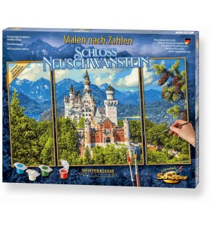 Комплект за рисуване по номера Schipper - Замъкът Нойшванщайн