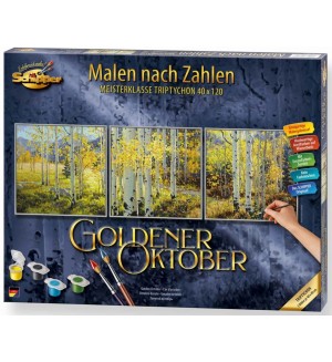 Комплект за рисуване по номера Schipper - Златен октомври