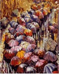 Комплект за рисуване по номера TSvetnoy - Autumn Umbrellas
