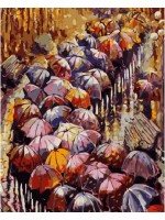 Комплект за рисуване по номера TSvetnoy - Autumn Umbrellas