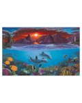 Комплект за рисуване с акрилни бои Royal - Живот в океана, 39 х 30 cm