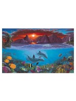 Комплект за рисуване с акрилни бои Royal - Живот в океана, 39 х 30 cm