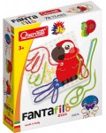 Комплект за рисуване с конци Quercetti - Fanta Filo Zoo