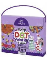 Комплект за рисуване с точки Tooky Land - Книжка с 6 цвята