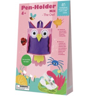 Комплект за шиене от филц Tooky Land - Моливник бухалче Комплект за шиене от филц Tooky Land - Моливник бухалче