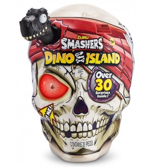 Комплект Zuru Smashers - Dino Island: Огромен череп, черен динозавър