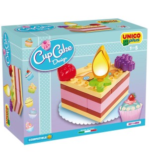 Детски конструктор Unico Plus - Парче торта, 14 части