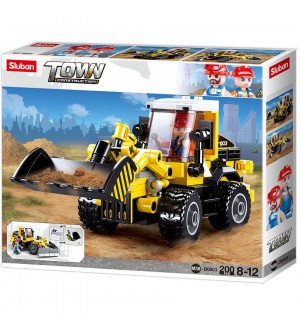 Конструктор 2 в 1 Sluban Town - Строителна машина/снегорин, 200 части Конструктор 2 в 1 Sluban Town - Строителна машина/снегорин, 200 части