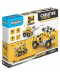 Конструктор 3 в 1 Engino Creative Builder - Колесен товарач
