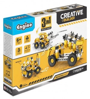 Конструктор 3 в 1 Engino Creative Builder - Колесен товарач Конструктор 3 в 1 Engino Creative Builder - Колесен товарач
