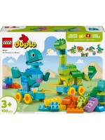Конструктор 3 в 1 LEGO Duplo Town - Динозаври на колела (10451)